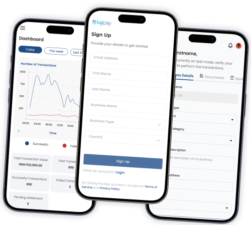 TGIPAY Mobile App Dashboard